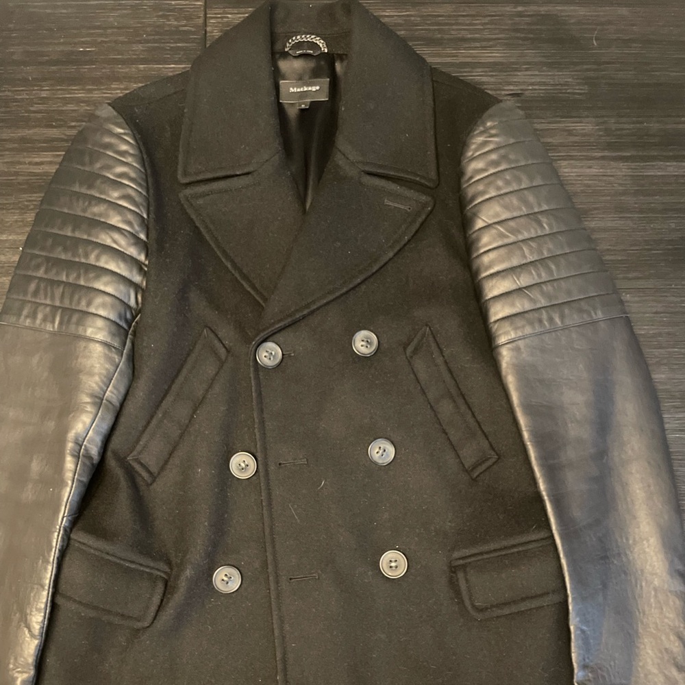 Mackage Black Pea Coat